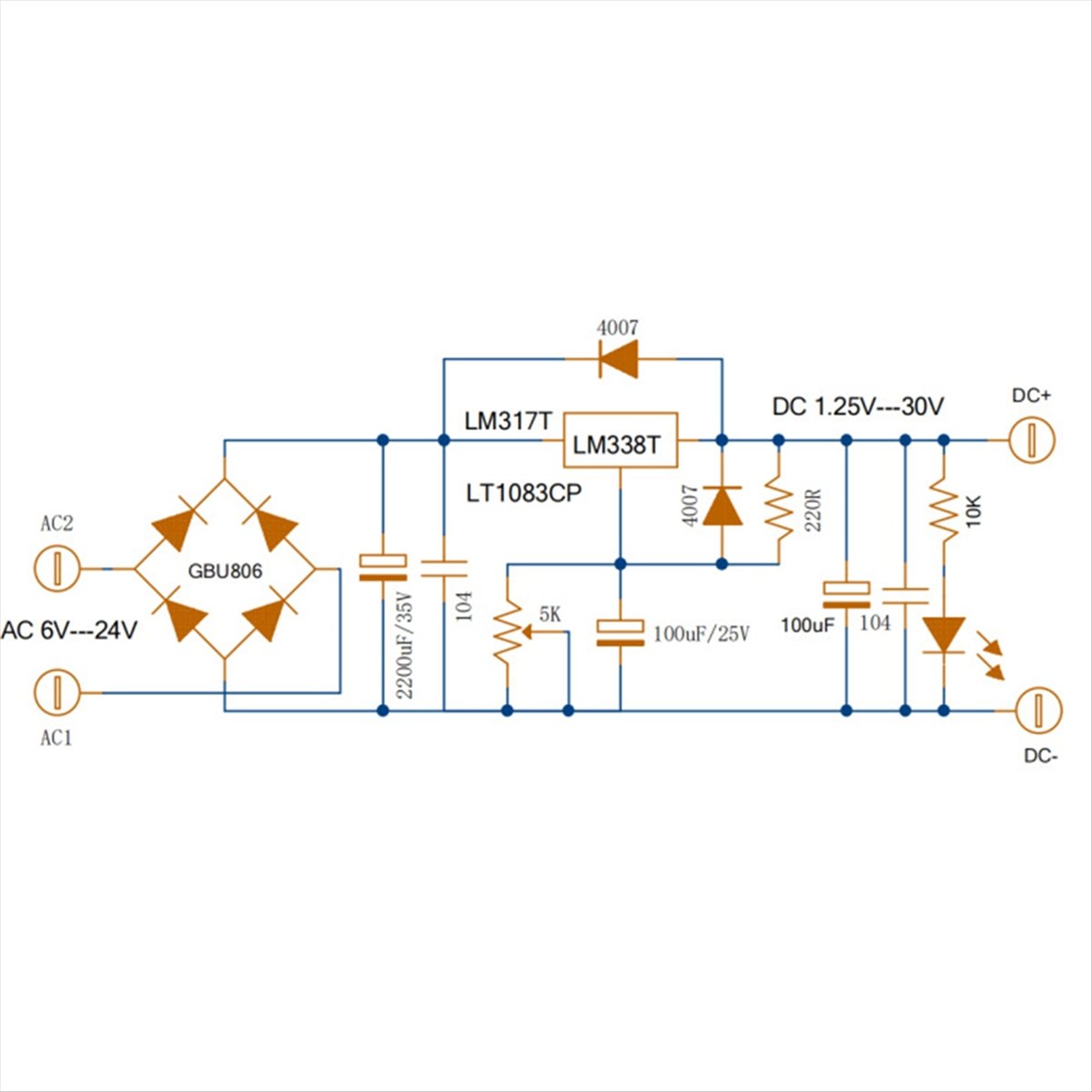 Diy Electronics Filament - Delighted- Ayarlanabilir Doğrusal Düzenlemeli Güç Kaynağı